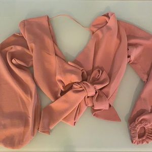 XS Tiger Mist Salmon Crop Top.